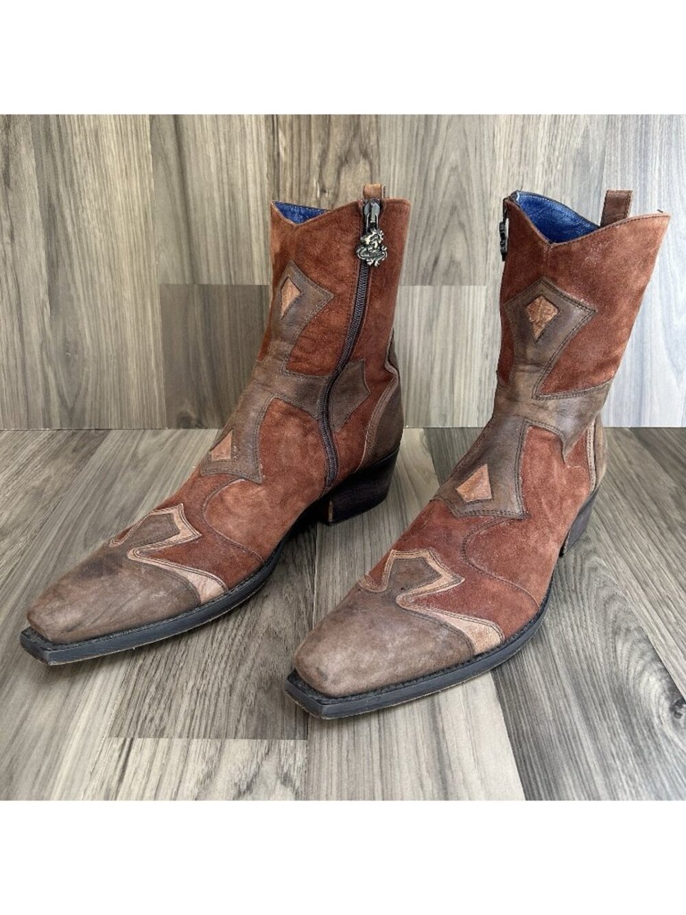 Mark Nason Italy 67267 Rock Never Dies Suede Ankle Boots Mens 10.5